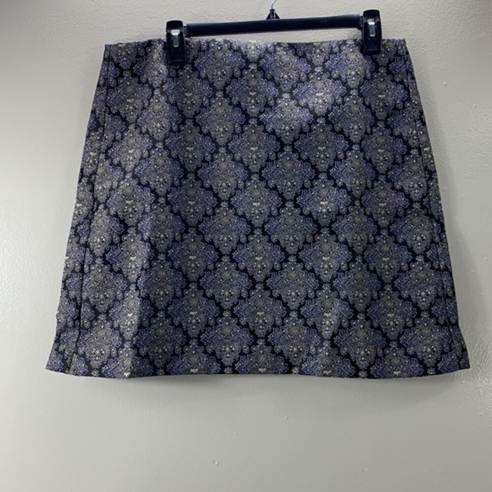 Loft Multicolored Purple & Black Mini Women's Skirt Size 12